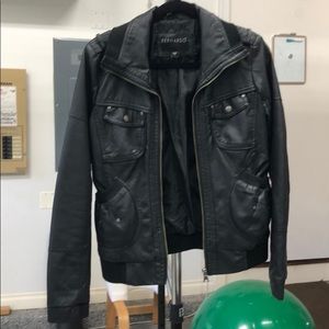Bernardo pleather biker jacket
